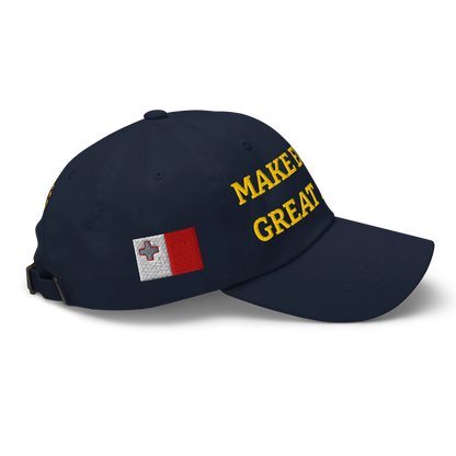 Navy Blue MEGA Cap with National Flag of Malta Right View