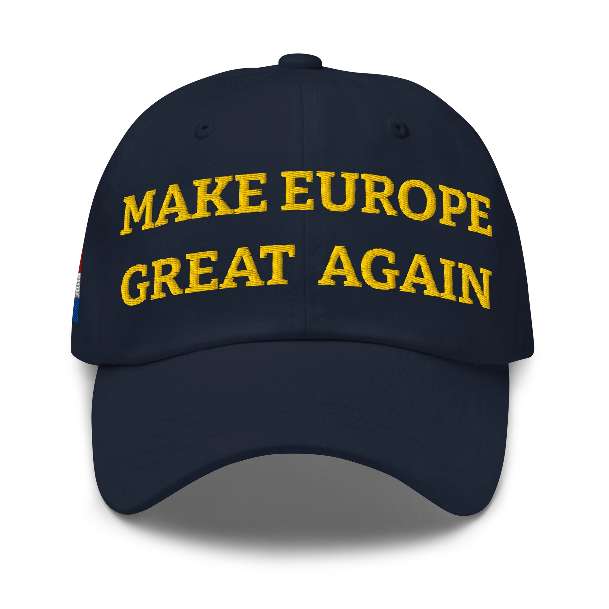 Navy Blue MEGA Cap with National Flag of Netherlands Front View