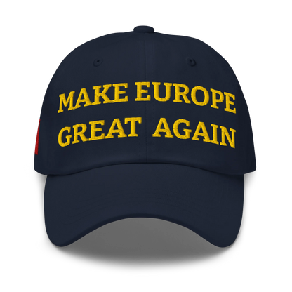 Navy Blue MEGA Cap with National Flag of Portugal Front View