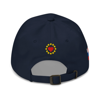 Navy Blue MEGA Cap with National Flag of Slovakia Back View