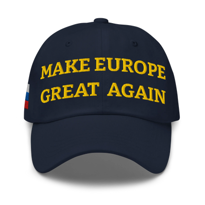 Navy Blue MEGA Cap with National Flag of Slovakia Front View