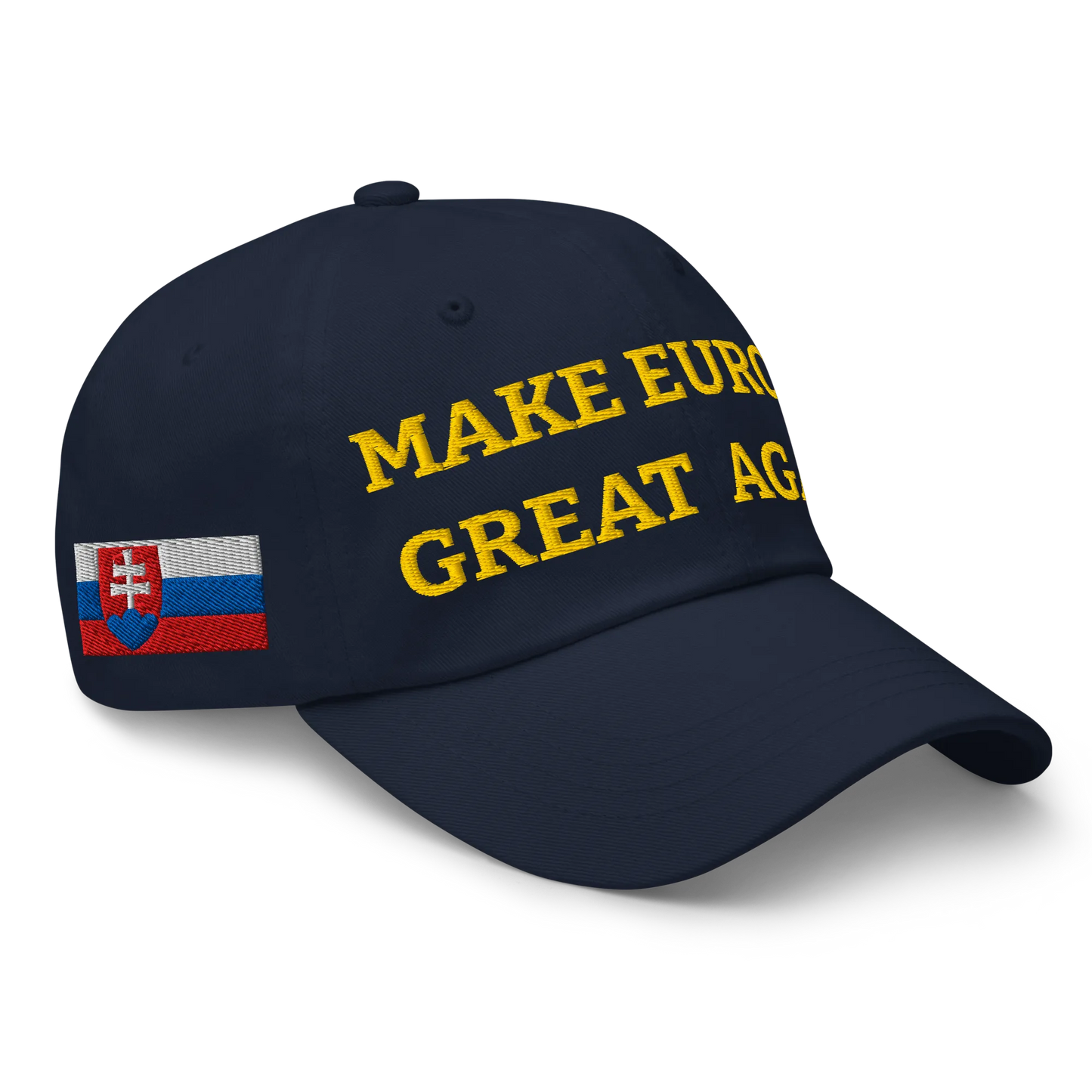 Navy Blue MEGA Cap with National Flag of Slovakia Right Front View