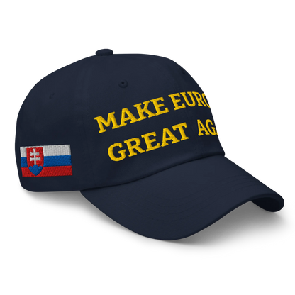 Navy Blue MEGA Cap with National Flag of Slovakia Right Front View