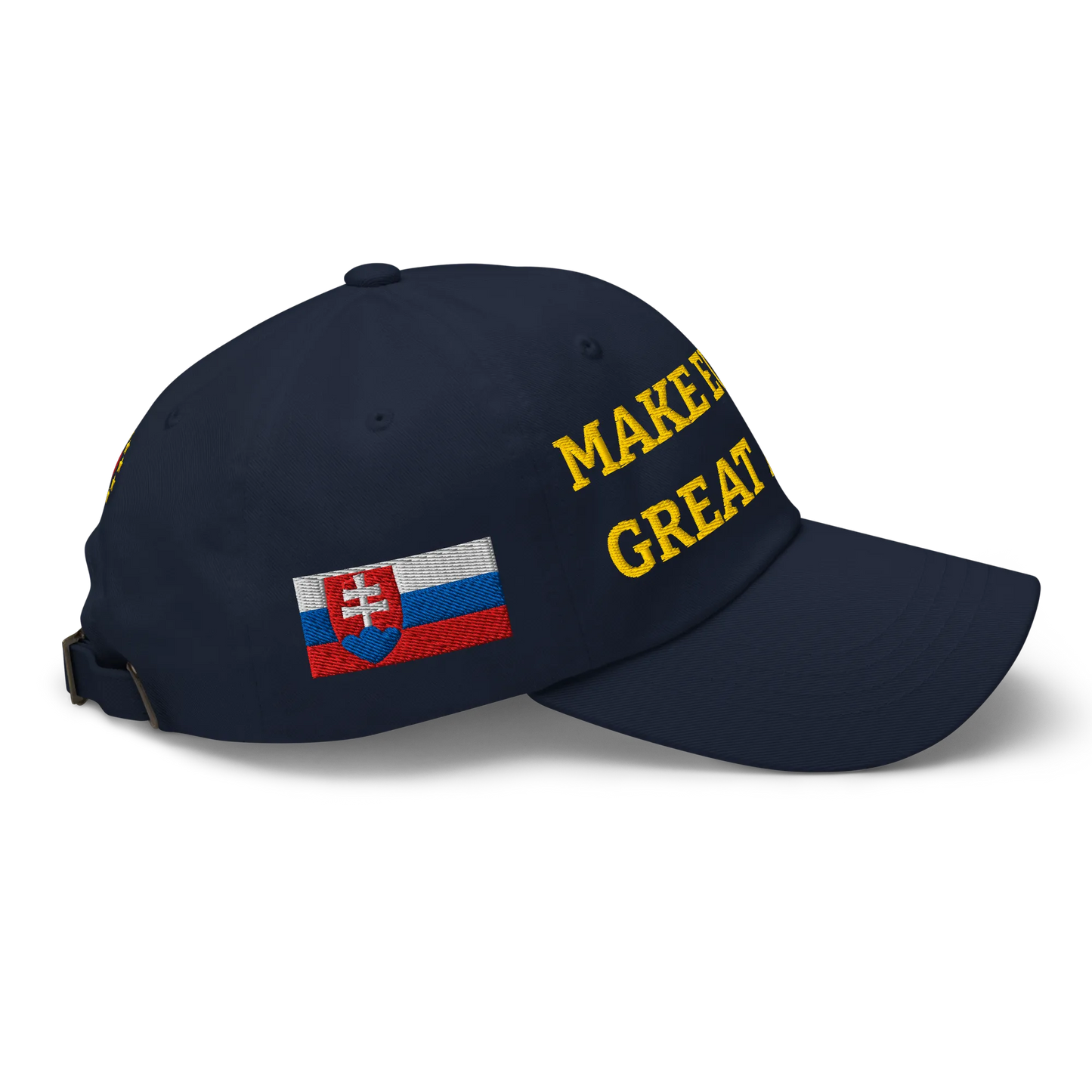 Navy Blue MEGA Cap with National Flag of Slovakia Right View