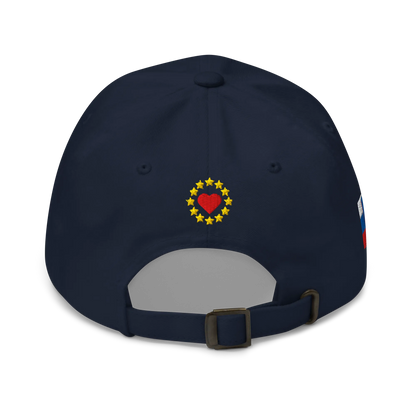 Navy Blue MEGA Cap with National Flag of Slovenia Back View