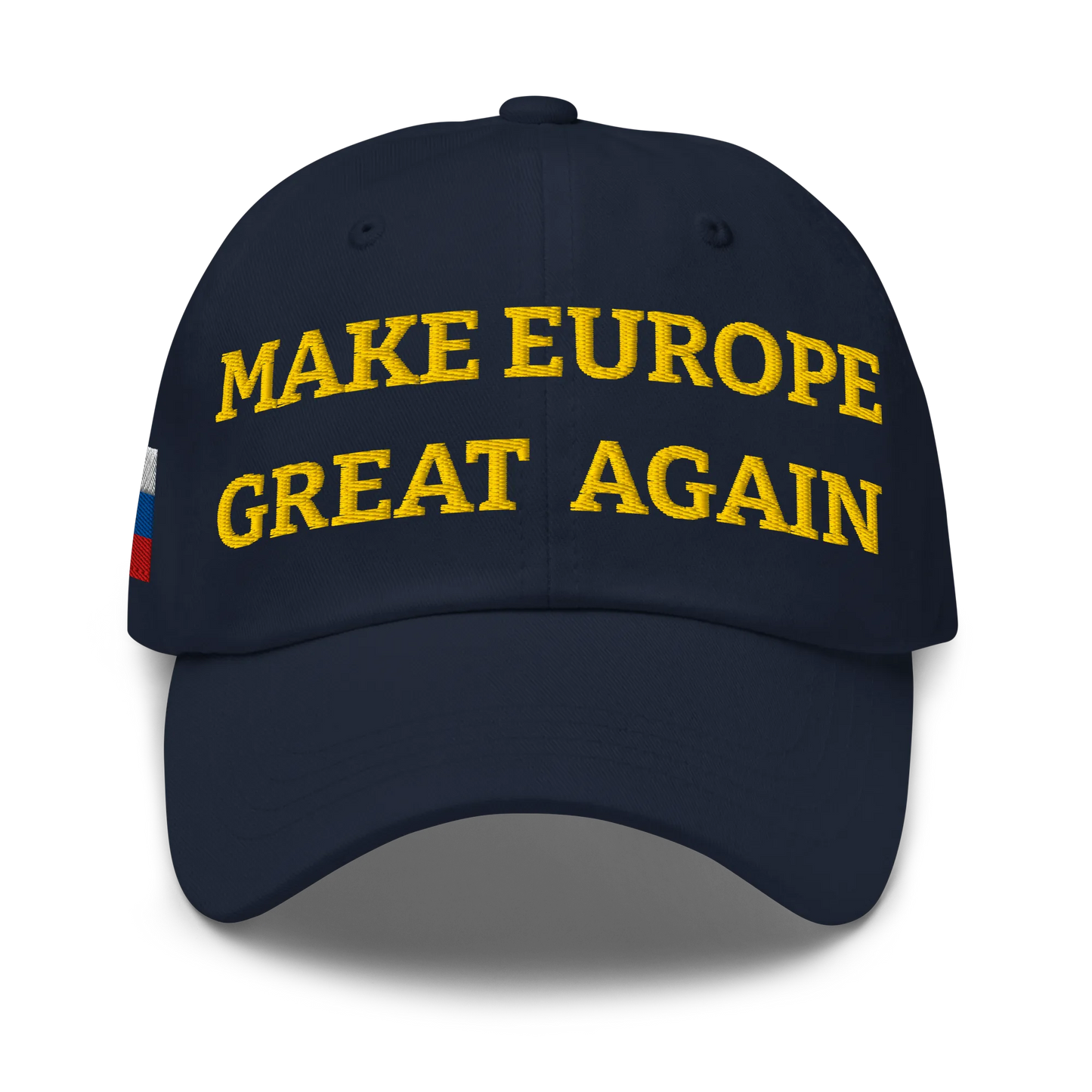 Navy Blue MEGA Cap with National Flag of Slovenia Front View