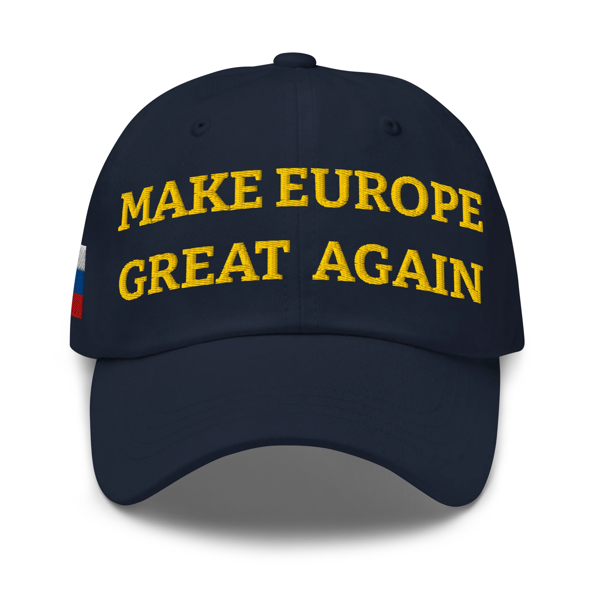 Navy Blue MEGA Cap with National Flag of Slovenia Front View