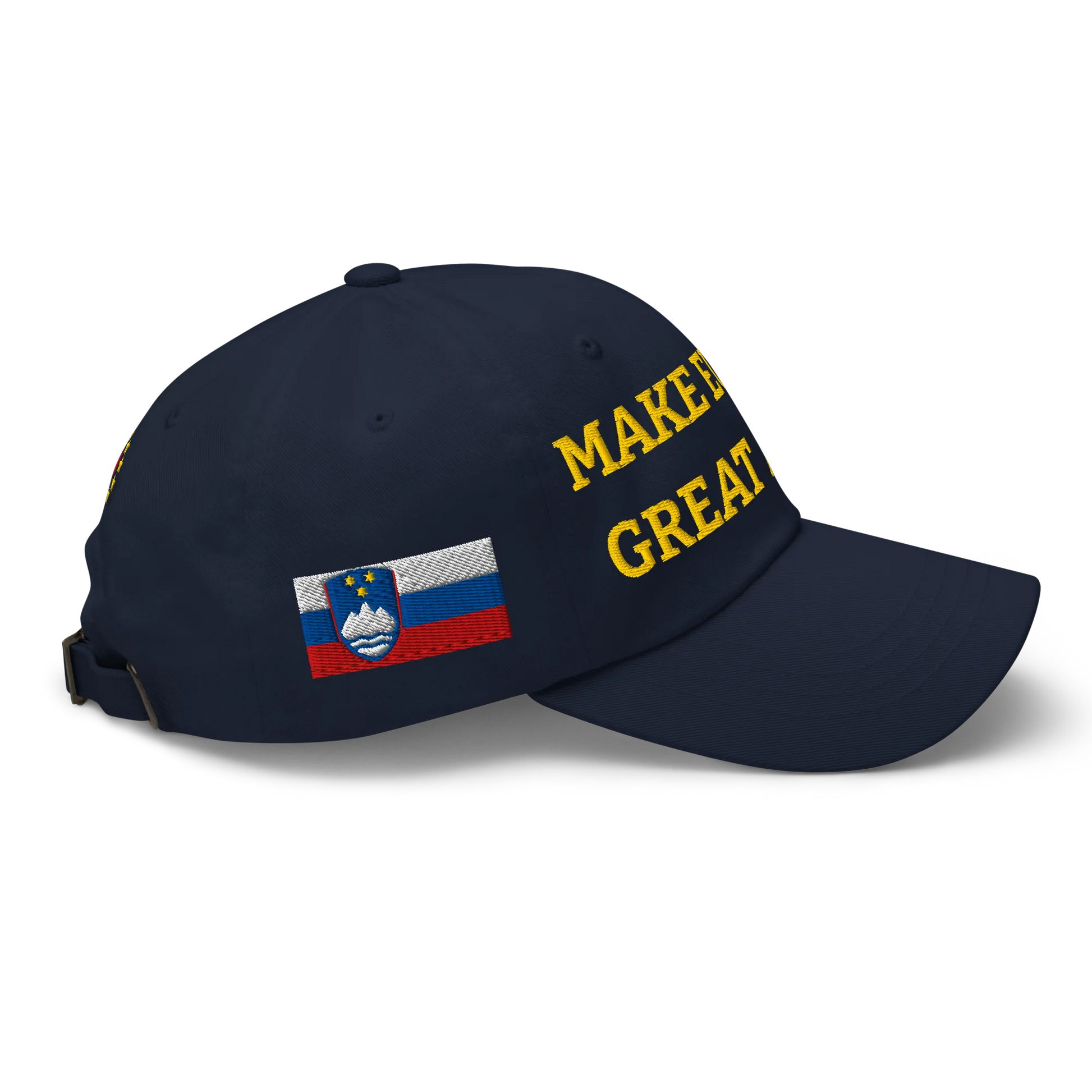 Navy Blue MEGA Cap with National Flag of Slovenia Right View