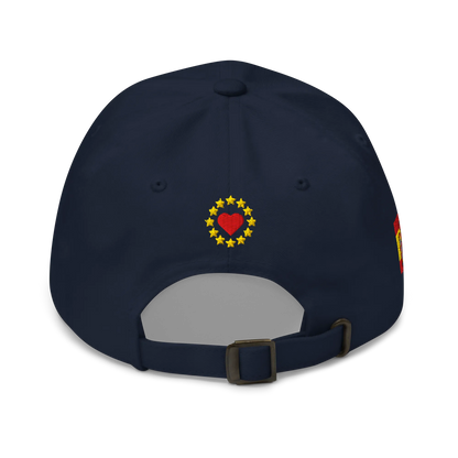 Navy Blue MEGA Cap with National Flag of Spain Back View