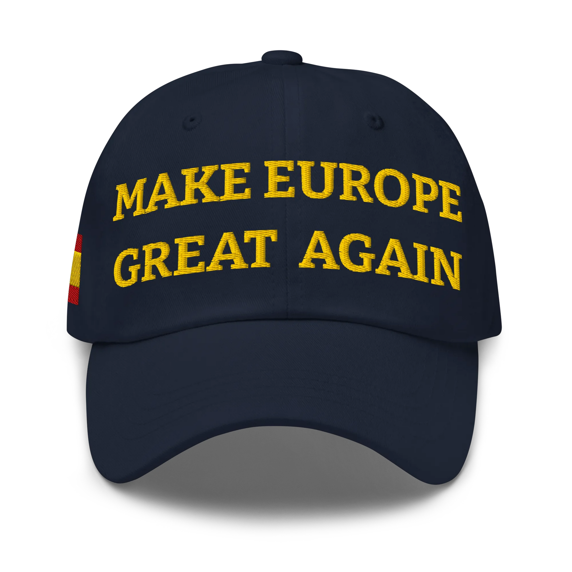 Navy Blue MEGA Cap with National Flag of Spain Front View