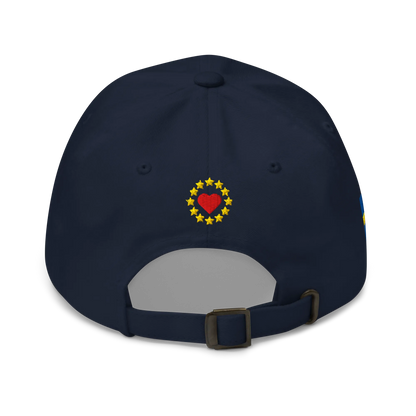 Navy Blue MEGA Cap with National Flag of Sweden Back View