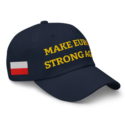 Navy Blue MESA Cap with National Flag of Poland and "Show the Love for Europe" emblem Right Front View