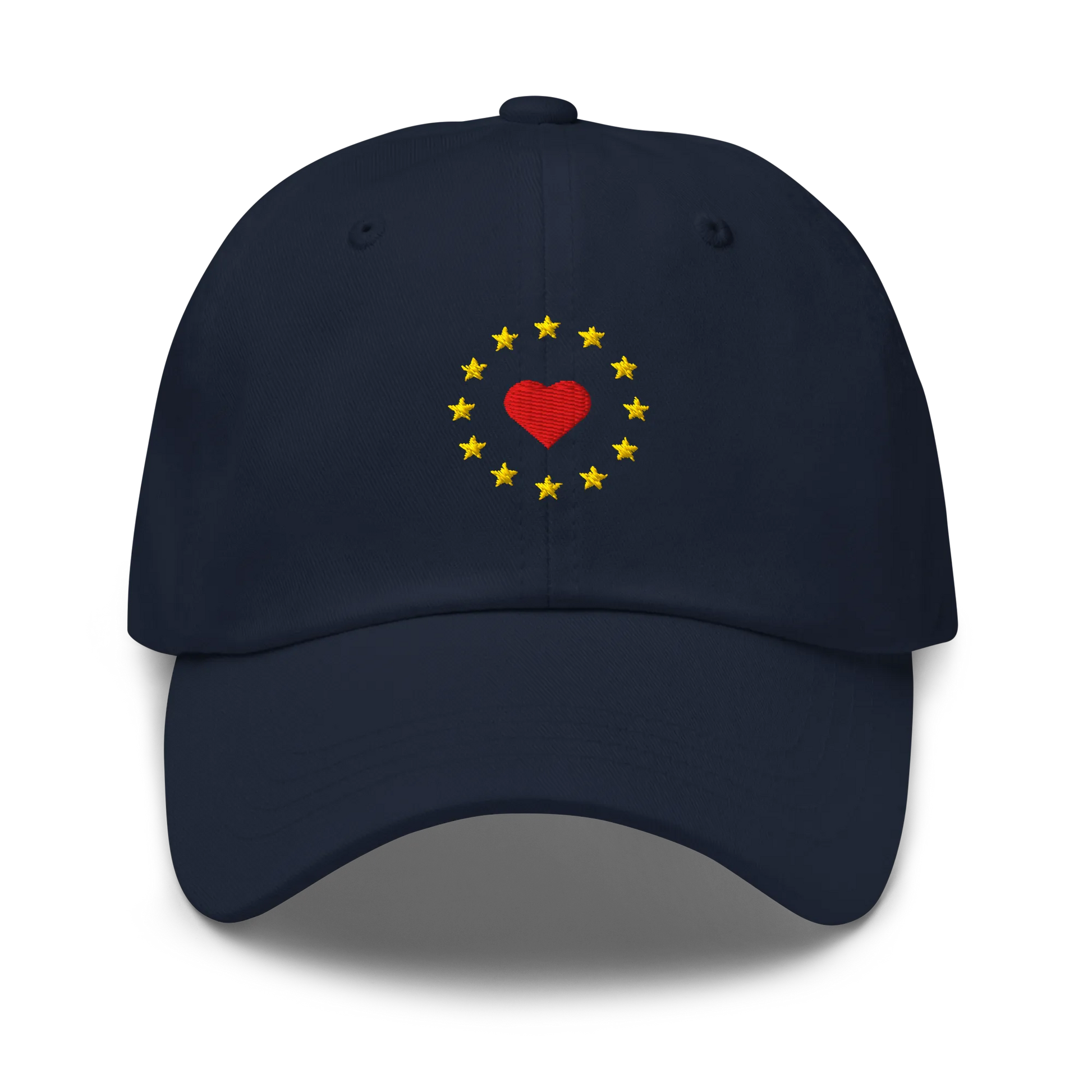 Navy Blue "Show the Love for EU" Cap Front View