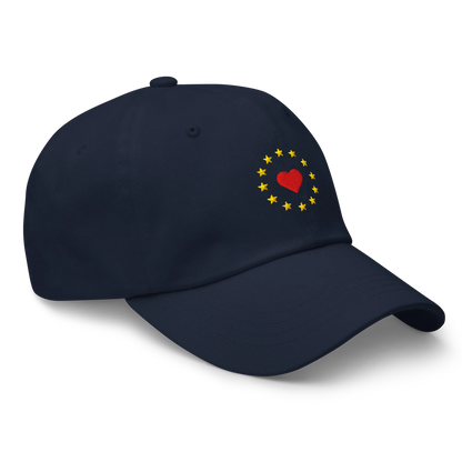 Navy Blue "Show the Love for EU" Cap Right Front View