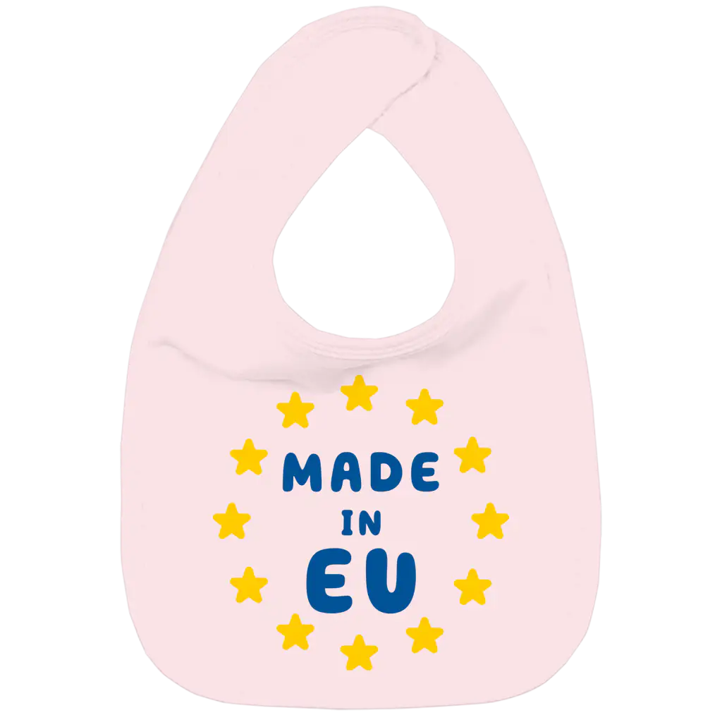Pink "Made in EU" Organic Baby Bib