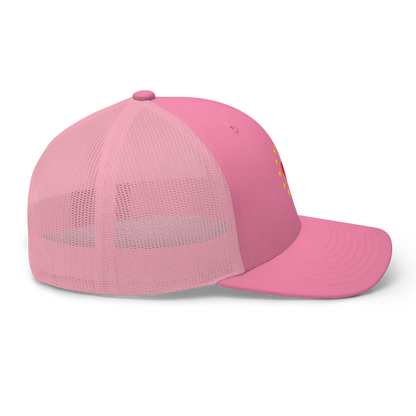 Pink "Show the Love for Europe" Trucker Cap Right View