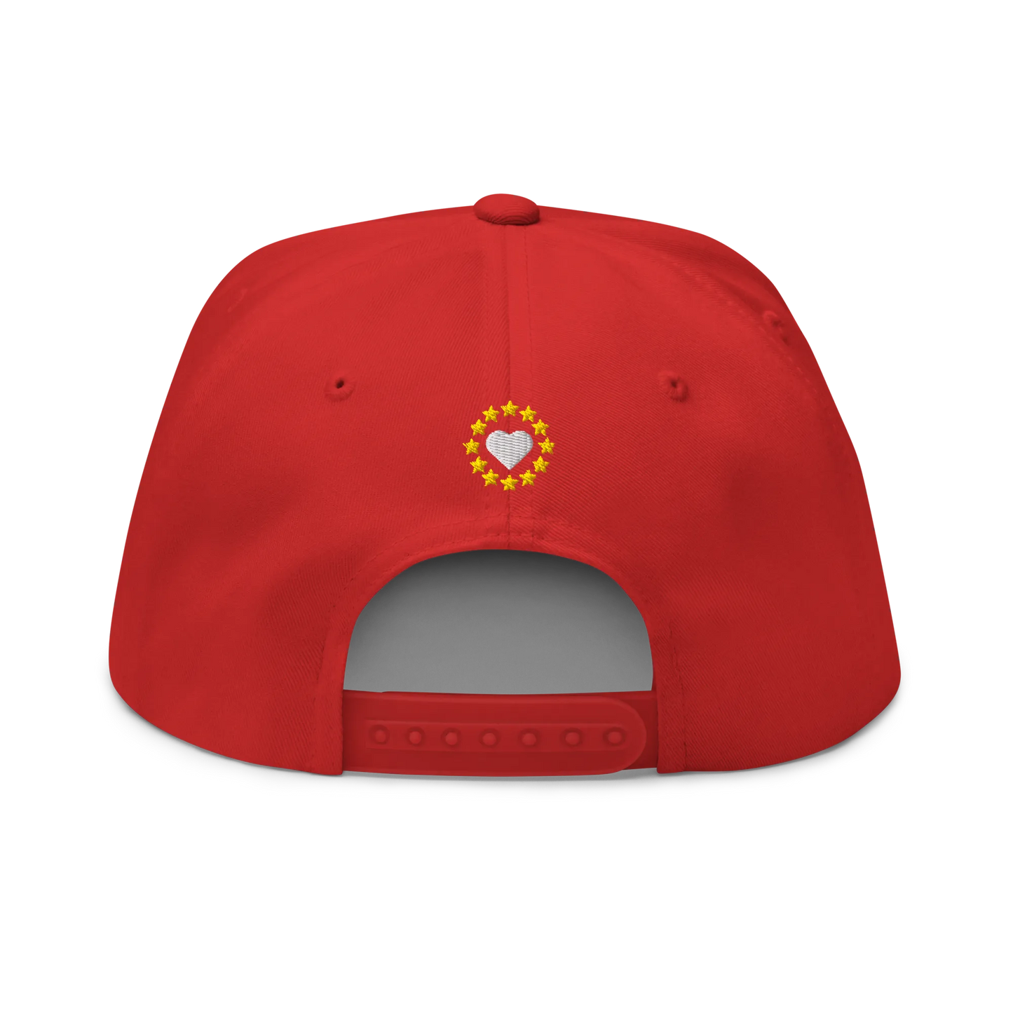 Red "Make America Go Away" / anti-MAGA Cap with Flag of Canada Back View