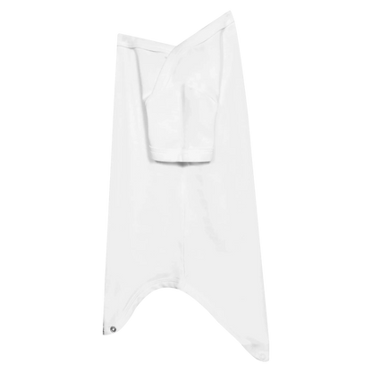 White "Made in EU" Embroidered Baby Bodysuit Side View