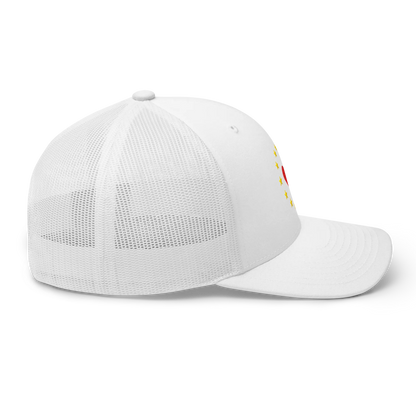White "Show the Love for EU" Trucker Cap with Right View