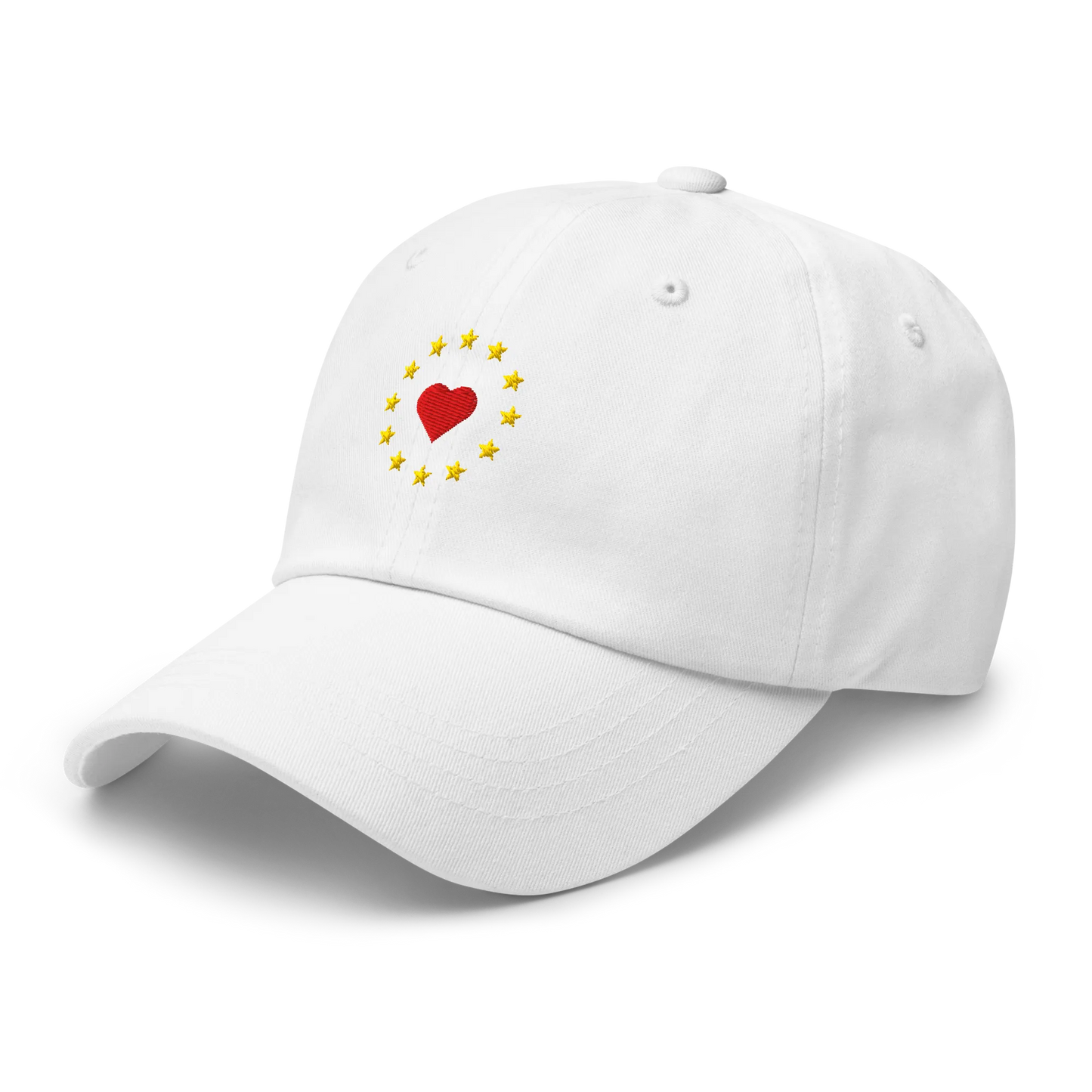 White "Show the Love for Europe" Cap Left Front View