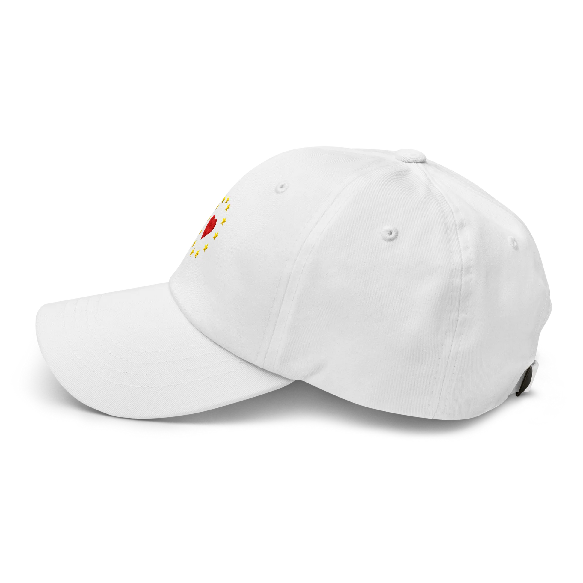 White "Show the Love for Europe" Cap Left View