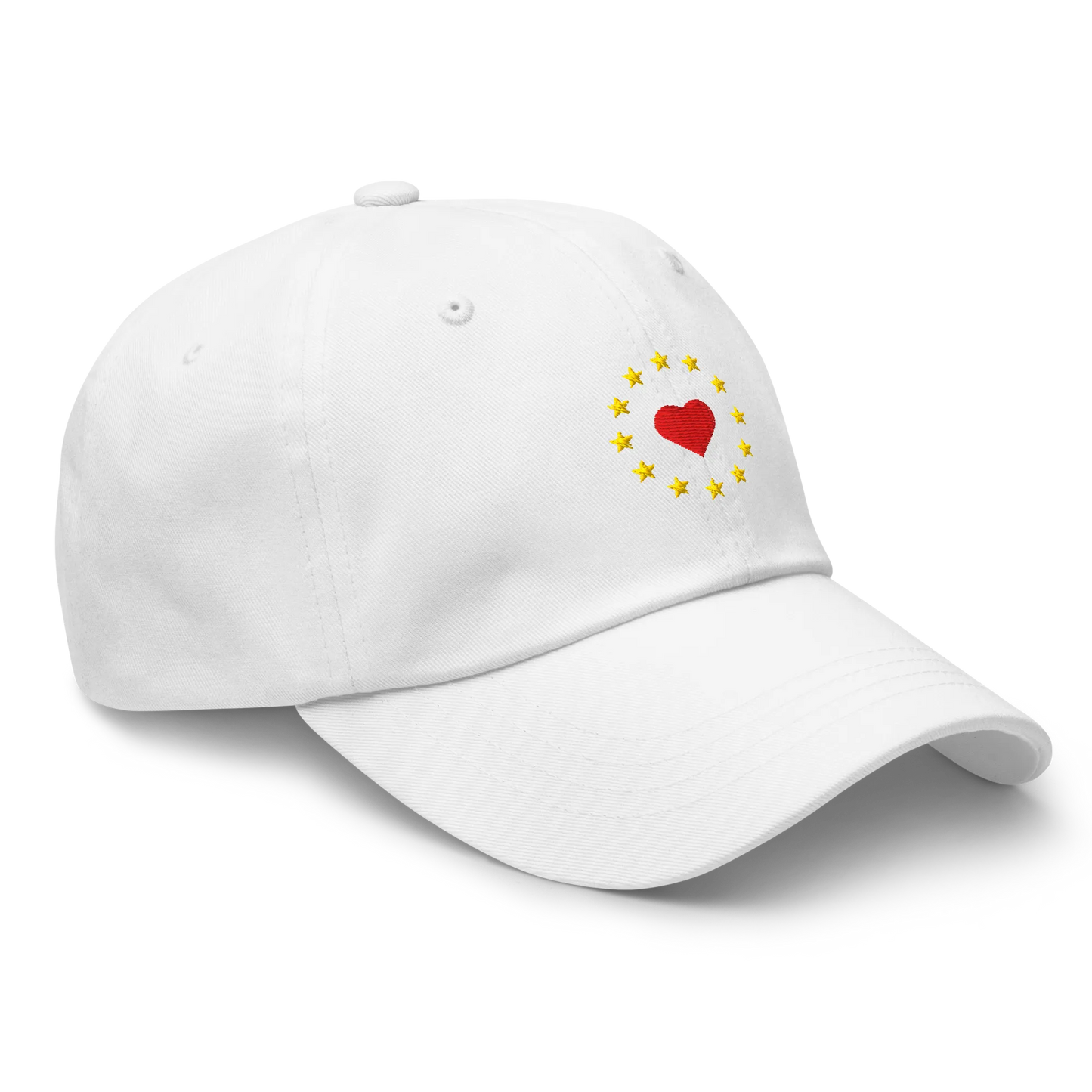 White "Show the Love for Europe" Cap Right Front View